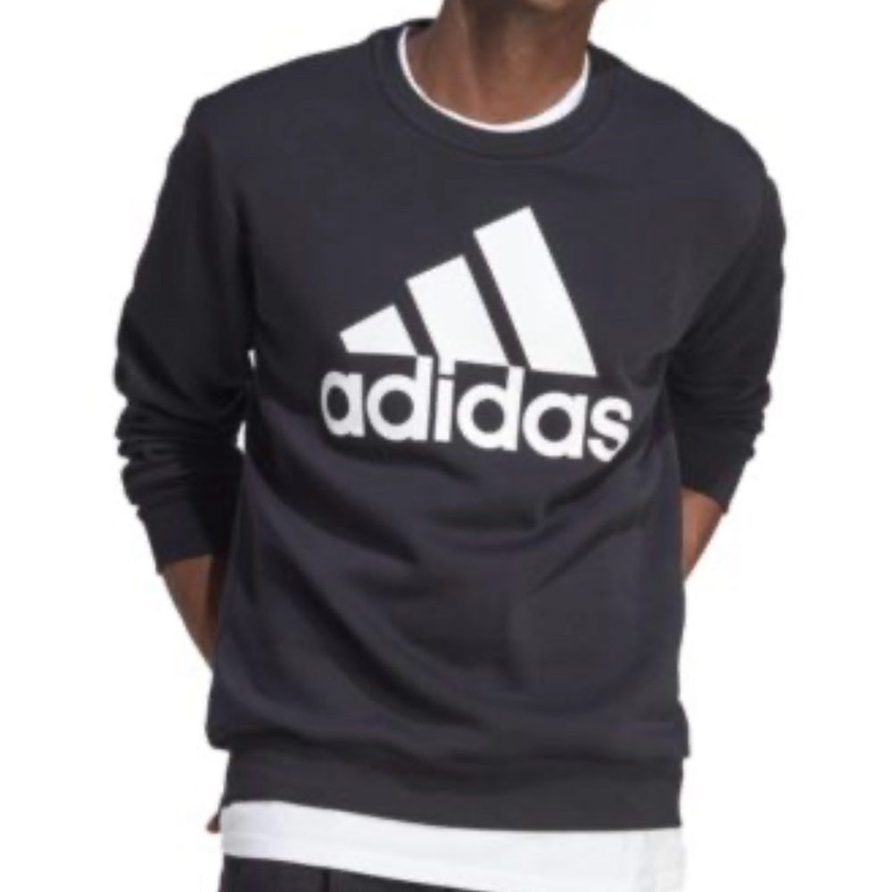 Adidas Golf CVC Fleece Crew Neck Logo Color Black Size M-L Available